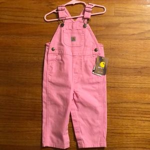 Pink baby Carhartt Overalls